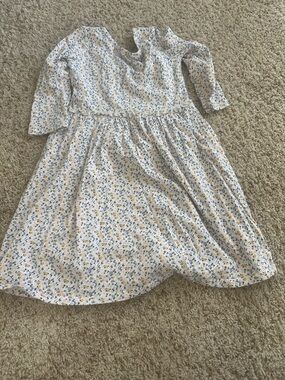 Harper Canyon White Floral Long Sleeve Dress with Yellow & Blue Print